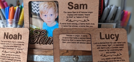 Noah frame on white background